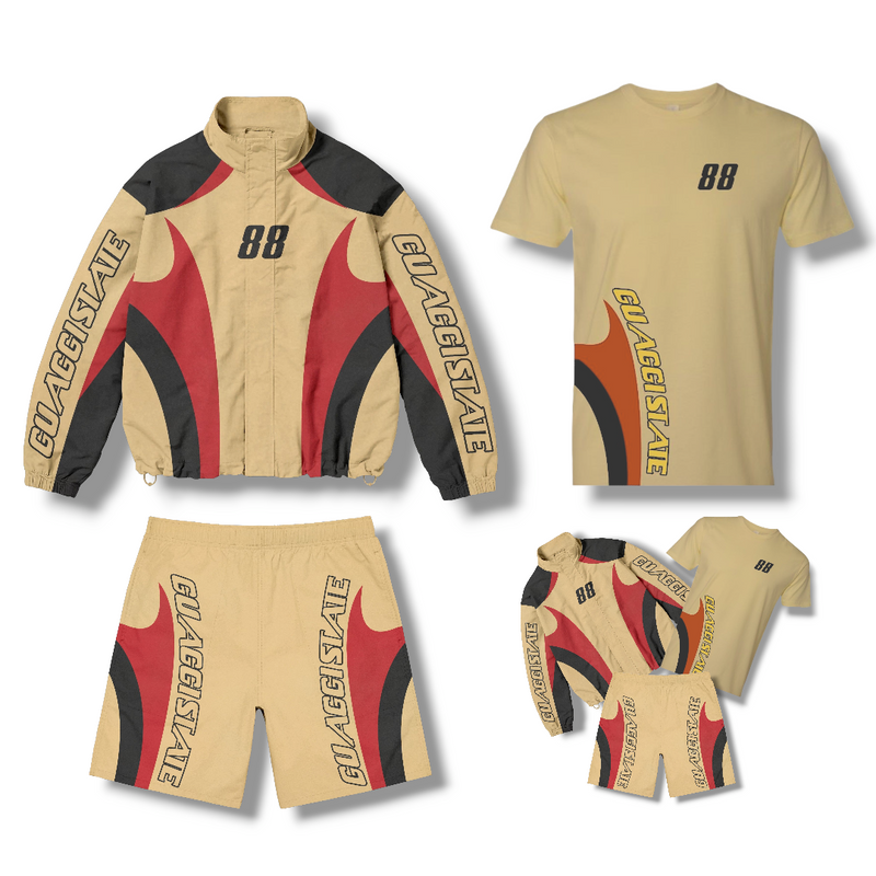 *Ships 6/25* State Track Short Set w/ Tee - Hot Sand
